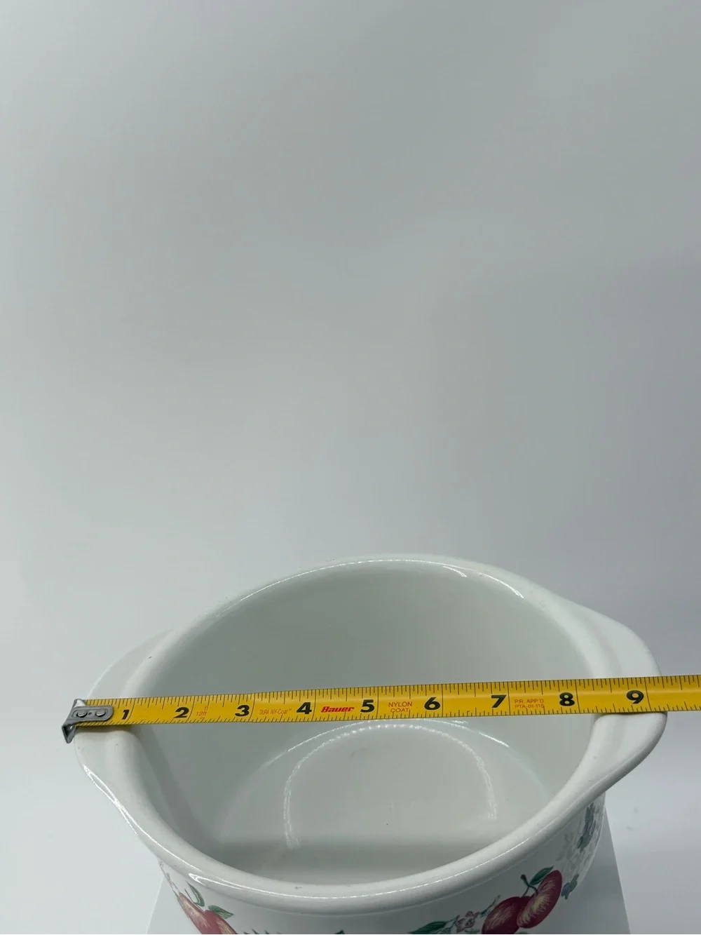 Corelle White Serving Bowl with Multicolor Fruit Motif